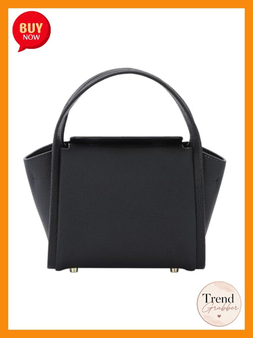 Genuine Top Grain Leather Mini Tote Bag with Crossbody Strap - Picture 4 of 6